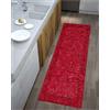 By Suardi Tappeto Suardi Passatoia Cucina Bagno Modello DUBLINO col ROSSO Made in Italy (55x140cm)