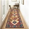 Siunwdiy Tappeto da Cucina Motif Vintage 3 metri Multicolore Tappeto Passatoia Tappeto Cucina Antiscivolo Lavabile Tappeti Runner Lungo Tappeto per Cucina, Corridoio,Soggiorno，60x300cm