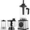 Carziyer Blender Frullatore Professionale 3 in 1 per Casa, 6000 W, 3 Vasetti (2,5 L/2 L/0,8 L), 15 Velocità, Lame in Acciaio Inox, per Frullati, Ghiaccio Tritato, Succhi e Macinazione di Spezie
