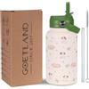Goetland Borraccia Termica 650ml Acciaio Inox Isolata a Doppia Parete Senza BPA a Prova di Perdite Fantasia Gatti Cani Riutilizzabile per Donne Bambini Scuola Ufficio
