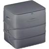 EasyByMall Organizer a compressione ultra salvaspazio per piumini, grande capacità, per vestiti, 52 x 42 x 30 (condensa) - 60 cm (estendibile) cm (grigio)