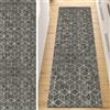 QQrunner Tappeto passatoia da cucina, antiscivolo, grigio, 120 x 220 cm, lungo, lavabile al metro, geometrico, in poliestere, per soggiorno, camera da letto, 40-120 cm di larghezza, dimensioni