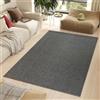 TAPISO Nizza Tappeto Soggiorno Pelo Corto Antiscivolo Lavabile Design Moderno Monocolore Tinta Unita Tonalità Grigio Salotto Camera Sala Oeko-Tex 140 x 200 cm