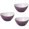 Omada Design 3 Ciotole Piccole in Plastica Bicolore 30 cl, Infrangibili, Impilabili, Lavabili in Lavastoviglie, Made in Italy, Linea Trendy