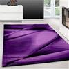 Teppium Moderno Tappeto per Soggiorno 80x300 cm, Viola, Design Astratto a Onde - Tappeto a Pelo Corto Extra Morbido e Facile da Pulire, Lavabile, Ideale per Cucina, Camera da Letto e Sala da Pranzo