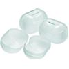 Euroshoppingonline Bussolotti per uova di pasqua mini piccolo confezione set kit da 100 pezzi ovetti di plastica per sorprese contenitore gusci per alimenti per uova di cioccolato guscio 3,2x4,7 cm