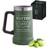 Maverton Boccale da birra personalizzato in acciaio inox, Bicchiere | Termico da campeggio 700ml, Tazza termica 6h caldo/10h freddo, Idee regalo campeggio, Regalo uomo compleanno, Regali per Lui