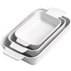 MIAMIO - Set di 3 casseruole/teglie/pirofile rettangolari in ceramica, set di pentole impilabili a 3 pezzi, 850 ml, 1650 ml, 2900 ml - Lavabile in lavastoviglie e in forno - Collezione Palmanova