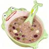 Generic Cucchiaio a forma di rana, ciotola con cucchiaio, in ceramica, per dessert, caffè, riso, cucina, feste, sala da pranzo, bambini, adulti, donne e ragazze