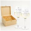 fashwork - Coppia Calici Vino Personalizzabili Mr Right Mrs Always Right, Calici Personalizzati da 50 cl, bicchieri vino rosso o prosecco - Idee Regalo Anniversario e scegli la scatola regalo