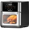 Generico Friggitrice ad Aria Flora 12L Design Elegante Versatile Preparazioni Sane e Veloci Display a Colori Temperatura Regolabile Basso Contenuto di Grassi 1800W by Dimensione Elettronica s.r.l.