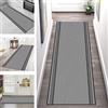 SGLGSTORE Tappeto Passatoia per Corridoio Antiscivolo Lavabile Tappeti Runner 80X350CM Tappeti Bagno Grigio Bianco 3D tappeto cucina moderno Tappeto Runner ingresso interno Soggiorno Antimacchia Tappetino