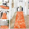 ZUZEKU Tappeto passatoia da cucina, lavabile, antiscivolo, 50 x 180 cm, colore arancione, per corridoio, soggiorno, camera da letto, venduto al metro, personalizzabile, 50 x 180 cm