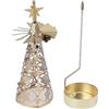 BestAlice Portacandele Tealight per Albero di Natale, Portacandele Tealight in Metallo, Portacandele Girevole Set Candeliere Girevole per Matrimonio Romantico Festa di Natale(Oro)