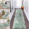 ZDYHMrj Tappeto lungo e antiscivolo, lavabile, per cucina, corridoio, tappeto lungo e verde, 90 x 300 cm