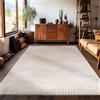 Carpetsale24 Tappeto Salotto Moderno Beige 120 x 170 cm Stile Scandinavo Boho 3D - Tappeto Soggiorno Pelo CortoIdeale per Cucina e Camera da Letto