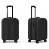 cecaro group Valigia Cabina Salvaspazio 57 cm - Trolley Rigido Espandibile con Inserto in Tessuto, Lucchetto TSA a Combinazione, 4 Ruote, Bagaglio a Mano Aereo (Nera)