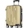 POSH Valigia 55x40x23 cm - Trolley Rigido in ABS Leggero da 35L - Bagaglio a Mano con Lucchetto a Combinazione e 4 Ruote 360° - Peso 2,5 kg - Ideale per Viaggi fino a 4 Giorni
