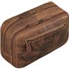 STILORD 'Voyager' Vintage Beauty Case Donna Uomo Pelle Grande Porta Trucchi Vera Cuoio Pochette Trucchi come Accessori da Viaggio e Makeup Bag, Colore:marrone medio