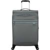 American Tourister Trolley morbido, MEDIO espandibile. Presenta 4 ruote girevoli e chiusura integrata con combinazione a 3 cifre con funzione TSA. Dispone di un ampio scomparto principale, cinghie el