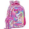 Clondo Schoolpack Julian Ross Unicorno Con Gelato Zaino Scuola Elementare Con Astuccio 3 Scomparti Riempito Bambina, Regalo, Multizip