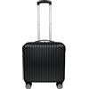 Arredoplaza Valigia Bagaglio a Mano Pilotino Trolley 43x22x46cm bagaglio Con Design Robusto Di Alta qualità Con 4 ruote doppie 360°, silenziose (NERO)