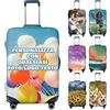 MEIERLE Copri Valigia Personalizzato con Foto, Nome e Testo, Copertura per Valigia da Viaggio Elasticizzata e Lavabile, Protezione Bagaglio Antigraffio con Design Fronte Retro, Idea Regalo per Viaggiatori, L
