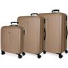 ROLL ROAD Cambogia Set di valigie grigio 55/68/78 cm Rigida ABS Chiusura a combinazione laterale 217 L 11,06 kg 4 ruote doppie equipaggiamento a mano