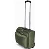 Valigeria.shop Valigia Pilotina OR&MY Piccola Pilota Business in Poliestere 42x22x36, 30 Litri 2 ruote, Bagaglio a Mano con tasca Pc Valigetta da Cabina Compatibile Ryanair EasyJet Mod.214-0 (Verde)