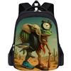 Generic Tung Tung Tung Sahur borsa scolastica con stampa di cartoni animati, zaino unisex per bambini, adatto agli alunni della scuola primaria,Style 3