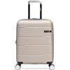 Unik Revolution Valigia Rigida Cabina 55x40x20 cm, ABS Leggera, TSA, Espandibile, Ruote 360°, Manico Telescopico 104 cm, Unik (Tortora, Small: Bagaglio a mano)