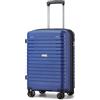 KONO Valigia Cabina in PP Rigida 53,5 cm - Bagaglio a Mano con 4 Ruote Silenziose TPE, Trolley Espandibile con Portabicchieri e Serratura TSA (20, Marina Militare)