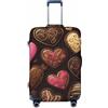 Kaifanee Copertura elastica per bagagli da viaggio, copertura per valigia, copertura antigraffio per bagagli da 18-32 pollici, Cioccolato a, S(18-22 Suitcase)