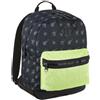 Invicta Zaino Casual Daily Scuola, Rise, Nero Giallo Patch, Tasca Porta Pc Imbottita, a mericano, Fondo Rinforzato, 28 Lt, Multicolore, Taglia Unica