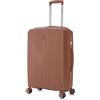 CELIMS - Valigia Media in Polipropilene 65 cm 20 kg | Trolley Rigido con Serratura TSA | 8 Ruote Girevoli 360° | Leggera Capiente Viaggio | Impermeabile | Marrone