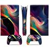LNMLRBXEXZ Compatibile Con Adesivi Skin Per PS5 Slim Skin Disc Edition & Per Digital Console Controller Vinyl Cover Skins Wraps Scratch Resistant Compatible 42067 Avvolgimento(Disc Version)
