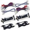 SJ@JX 2-Player LED USB Encoder to Arcade Joystick and LED Arcade Buttons for PC, MAME and Raspberry Pi
