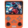 Yanmis Console di Gioco Portatile retrò, Console di Gioco retrò di Videogiochi Classico con Schermo da 4 Pollici 720x720 Memoria da 128 GB Batteria da 3000 MAh per Lettori Doppi 2D 3D (ORANGE)