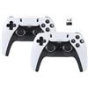Baigeda Confezione da 2 controller wireless per Windows PC/Raspberry Pi/Stick/TV/Game Box, joystick ricaricabile con turbo, per emulatore di computer portatili, Roblox, Steam, RetroPie, RecalBox, RetroArch
