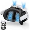 STARTRC GAMES Ventola di raffreddamento con interfaccia facciale per Meta Quest 3, traspirante cotone seta ghiaccio e morbida pelle PU compatibile con Oculus Quest 3, ventola regolabile per alleviare l'appannamento