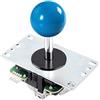 Digitalkey Joystick SANWA JLF-TP-8YT-SK con Pomello a Palla - Controller Arcade Gamepad per Cabinati e Bartop (Blu)