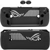 Generico Coperchio protettivo in silicone morbido per ASUS ROG Ally X, console portatile antiurto, antigraffio, antipolvere, guscio protettivo con 2 tappi per Joystick (Nero)