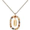 P D PAOLA - Collana Lettera O - Argento Sterling 925 placcato oro 18k - Gioielli da donna, Estándar, Oro, Nessuna pietra preziosa