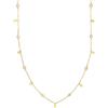 SINGULARU - Collana Mini Spark Drop. Argento Sterling 925 con Placcatura Oro 18Kt. Catena di Misura Unica. Gioielli da Donna