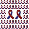 WANDIC 50 spille congenite per malattie cardiache con nastro rosso e blu, spille per la sindrome di Noonan, spilla in metallo per la sensibilizzazione della fibrosi polmonare per sopravvissuti alla