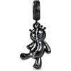 GNOCE Ciondolo Bambola Voodoo Ciondolo in Argento Sterling Ciondolo Charms Bead Fit Bracciale/Collana Natale Regalo di Halloween per Donne Ragazze