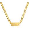 MyNameNecklace MYKA - Collana con Nome e Catena Spessa in Placcato Oro Personalizzabile in Corsivo Regalo per le Donne Madre Fidanzate o per Uomo, Ragazzo, Marito, Fidanzato, Fratello, Zio(Oro Vermeil 18K)