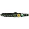 Samsara Cavigliera Tibetana Shamballa, Realizzata in Pietre per l'Estate, Comoda Pratica e Resistente, Cavigliere Regolabili Donna (TURCHESE AFRICANO filo nero)