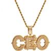 ZqlDDayUP Collana con nome personalizzato Catena con ciondolo Iced Out per uomo Lettere Baguettes grandi personalizzate Collana con nome Hip Hop Gioielli Collana con ciondolo di diamanti