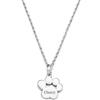 INBLUE Collana Commemorativi Personalizzata Animali Domestici, Ciondolo a Zampa di Cane per Donna, Gioiello con Zampa Nome Inciso, Argento 925/Acciaio Inox, Regalo per Amanti Degli Animali -A1